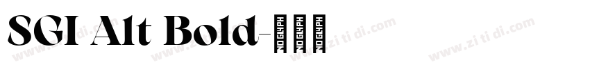 SGI Alt Bold字体转换